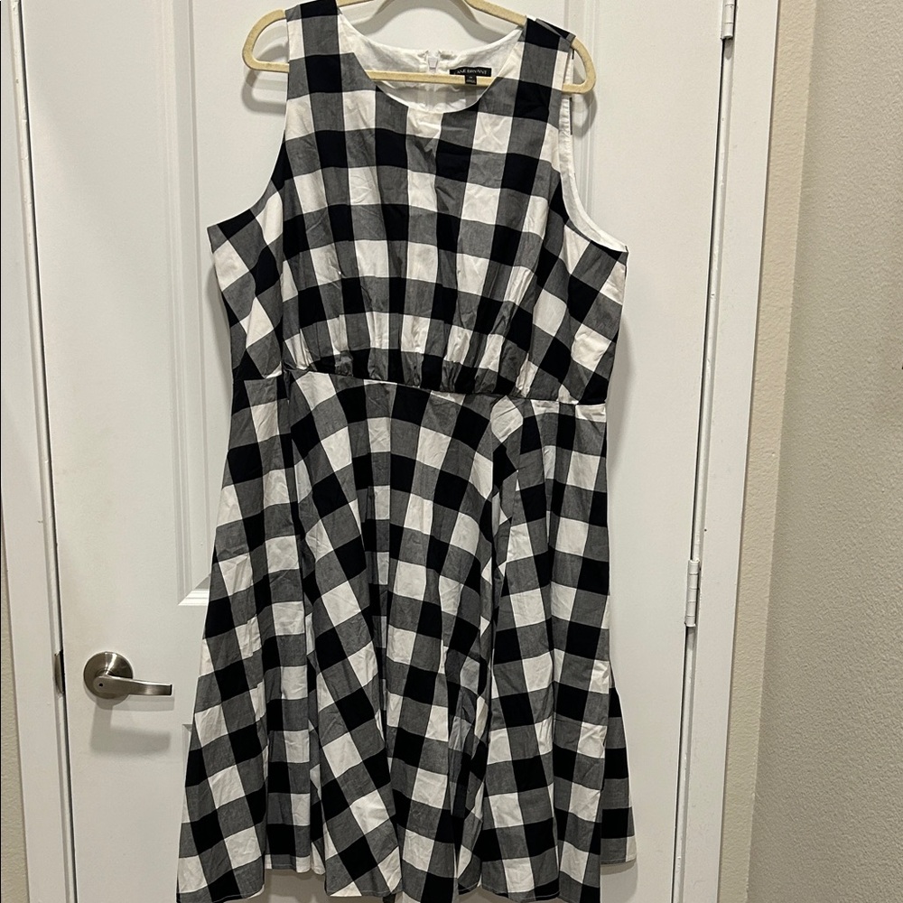 Lane Bryant Black and White Checkered Dress